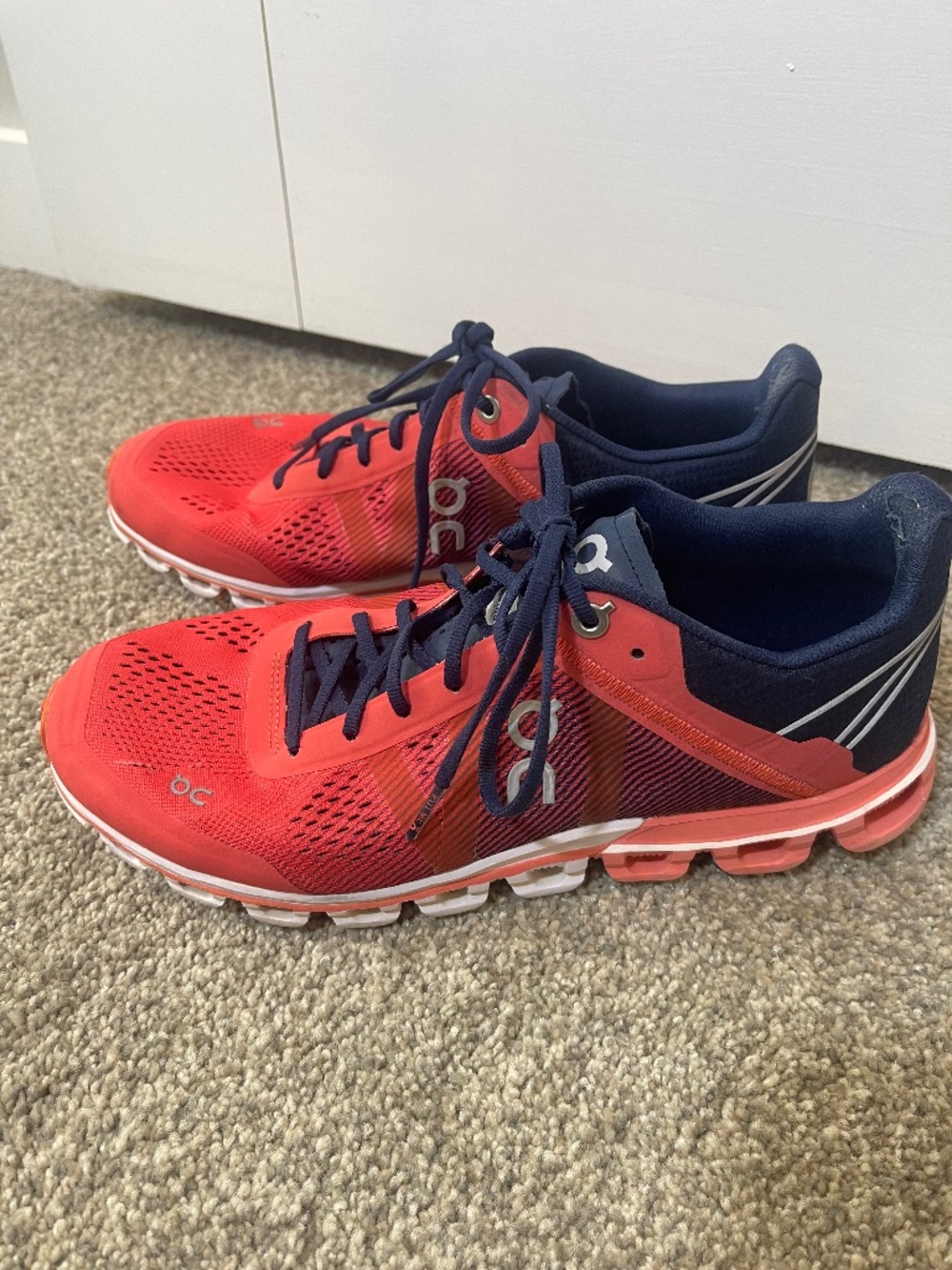 Women's On Cloudflow Running Crimson Midnight Blue Colorway Shoes Sz 8